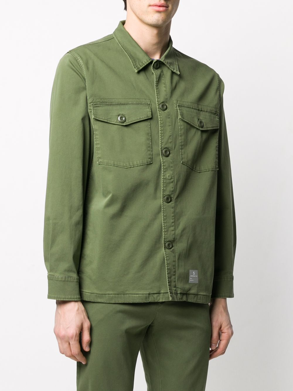 фото Department 5 logo embroidered shirt jacket