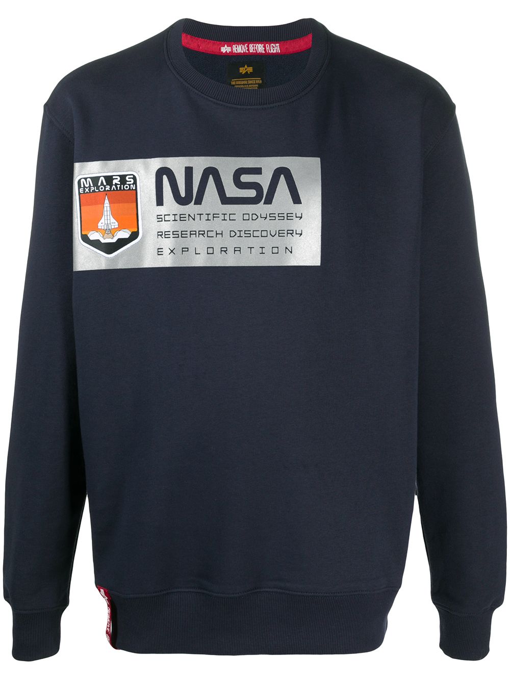 фото Alpha industries толстовка nasa с принтом