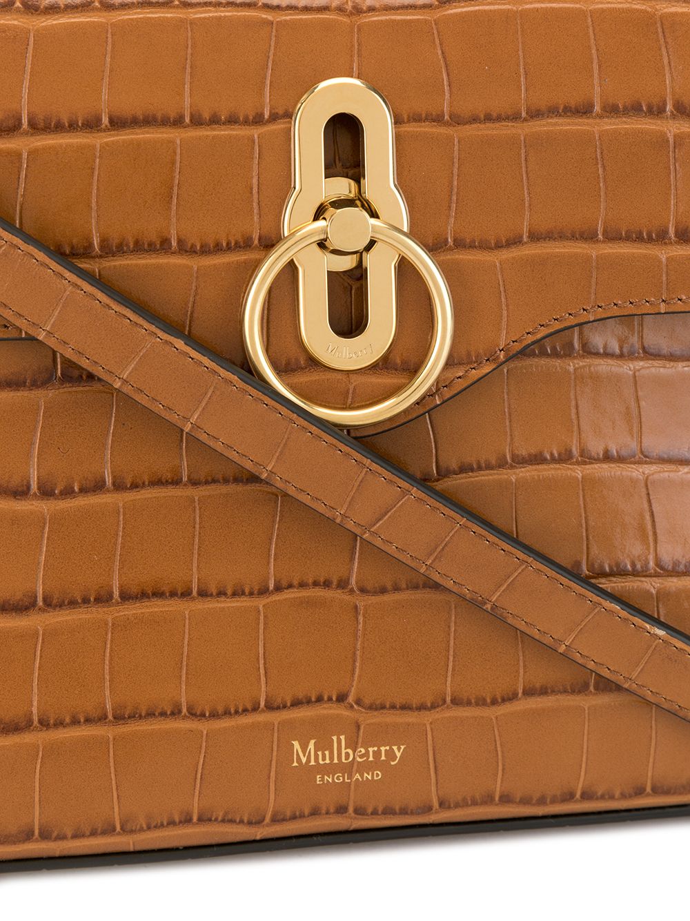 фото Mulberry сумка-тоут seaton с тиснением под кожу крокодила