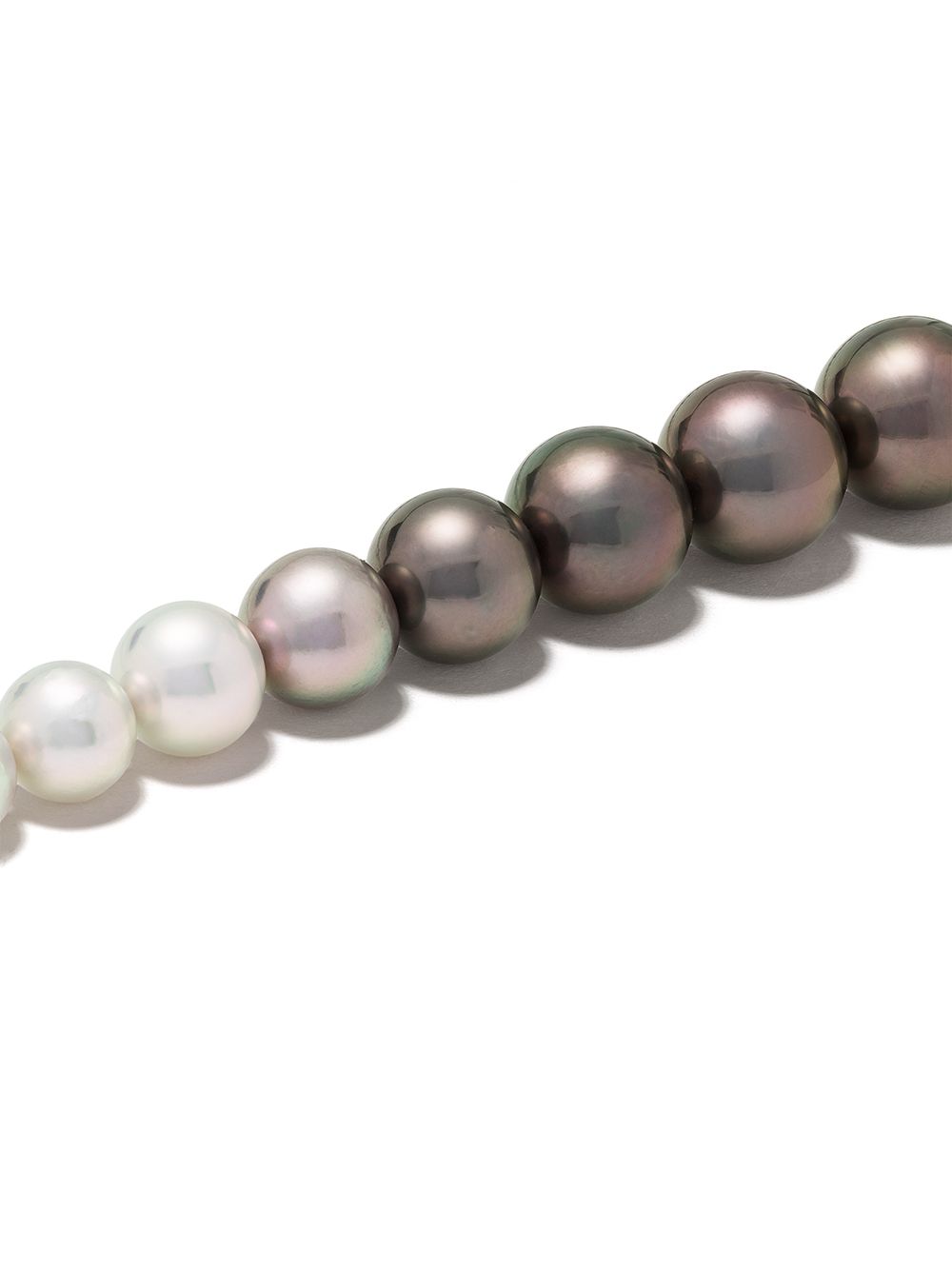 фото Yoko london 18kt white gold ombré tahitian and akoya pearl necklace