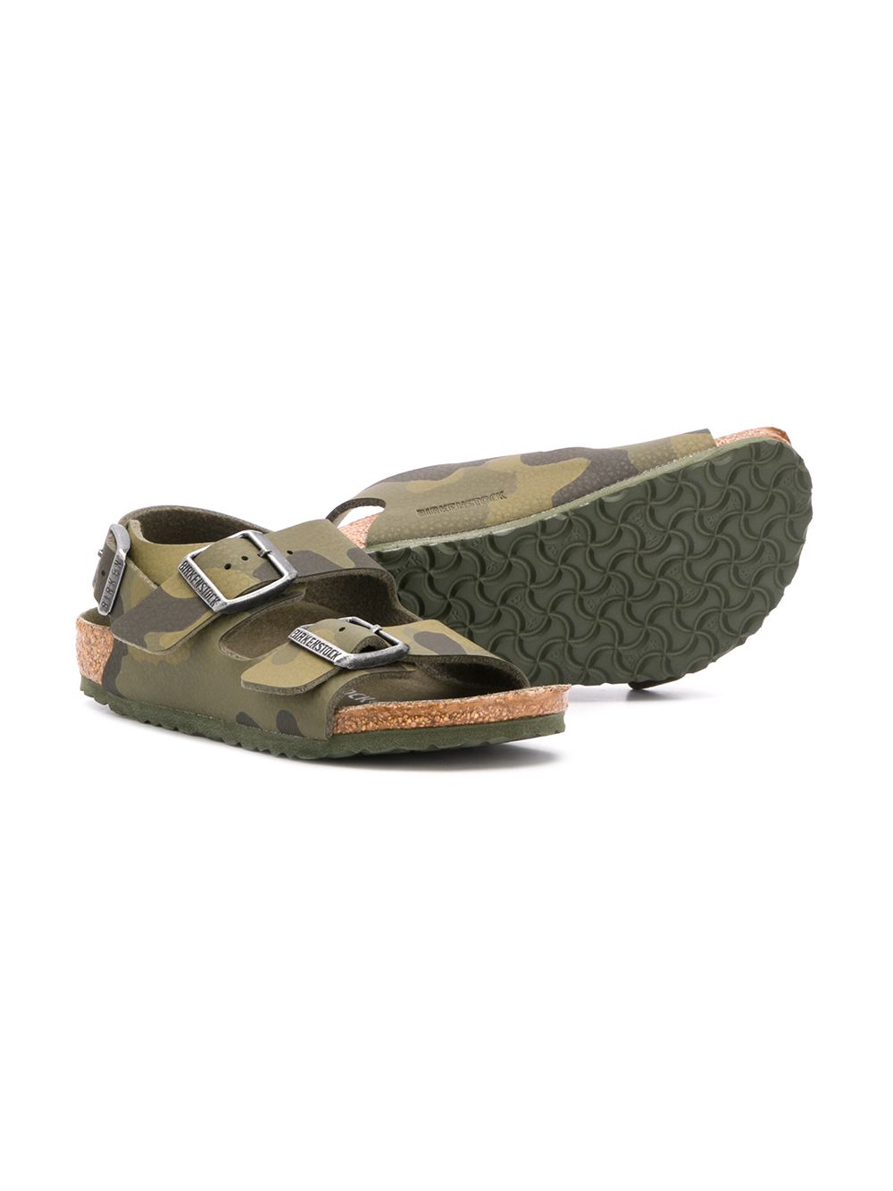 фото Birkenstock kids сандалии milano с камуфляжным принтом