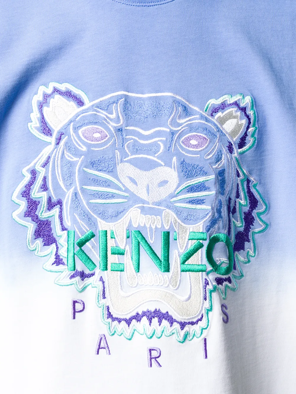 фото Kenzo футболка с вышивкой tiger и эффектом градиента