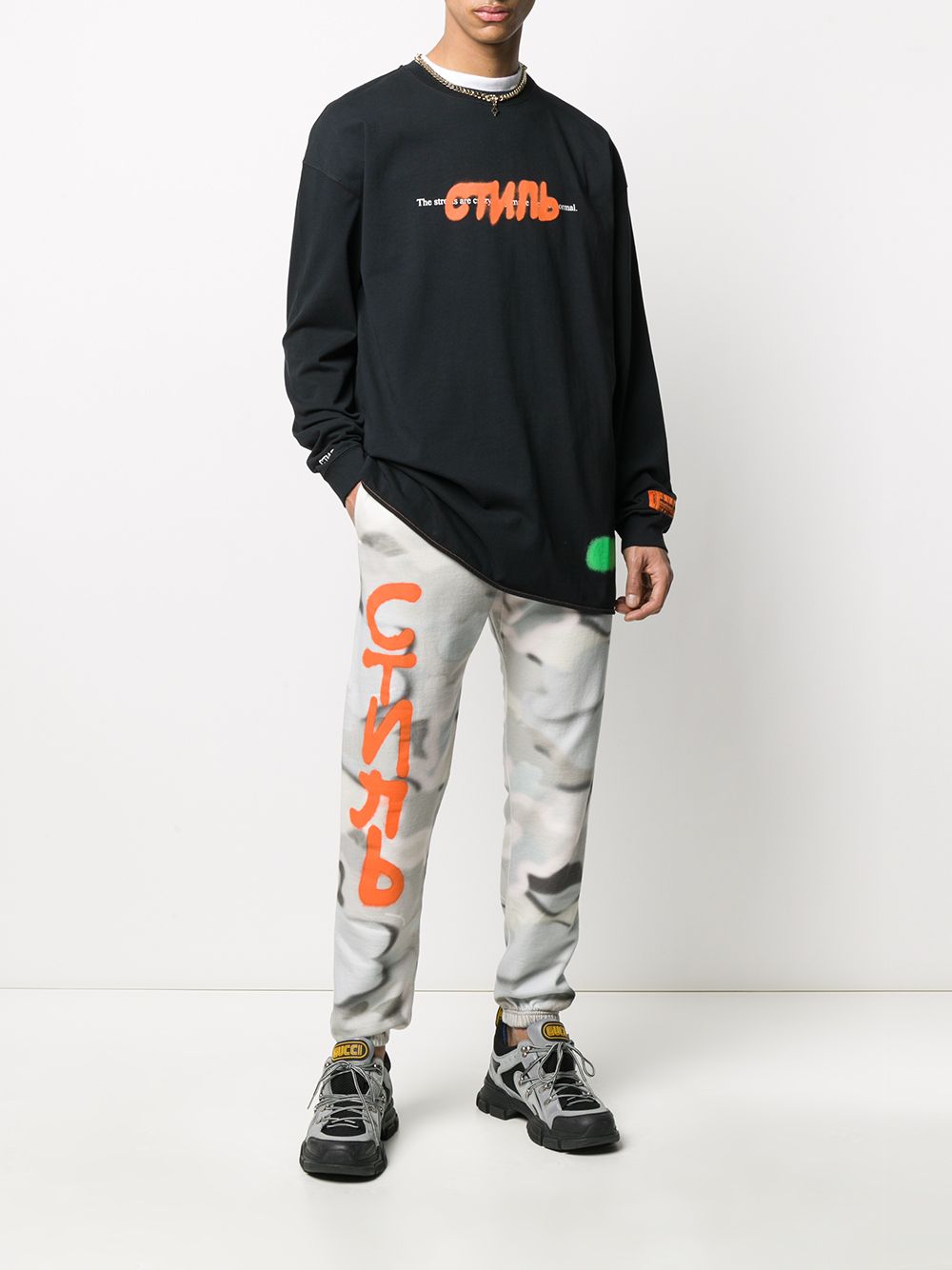 фото Heron preston спортивные брюки с камуфляжным принтом