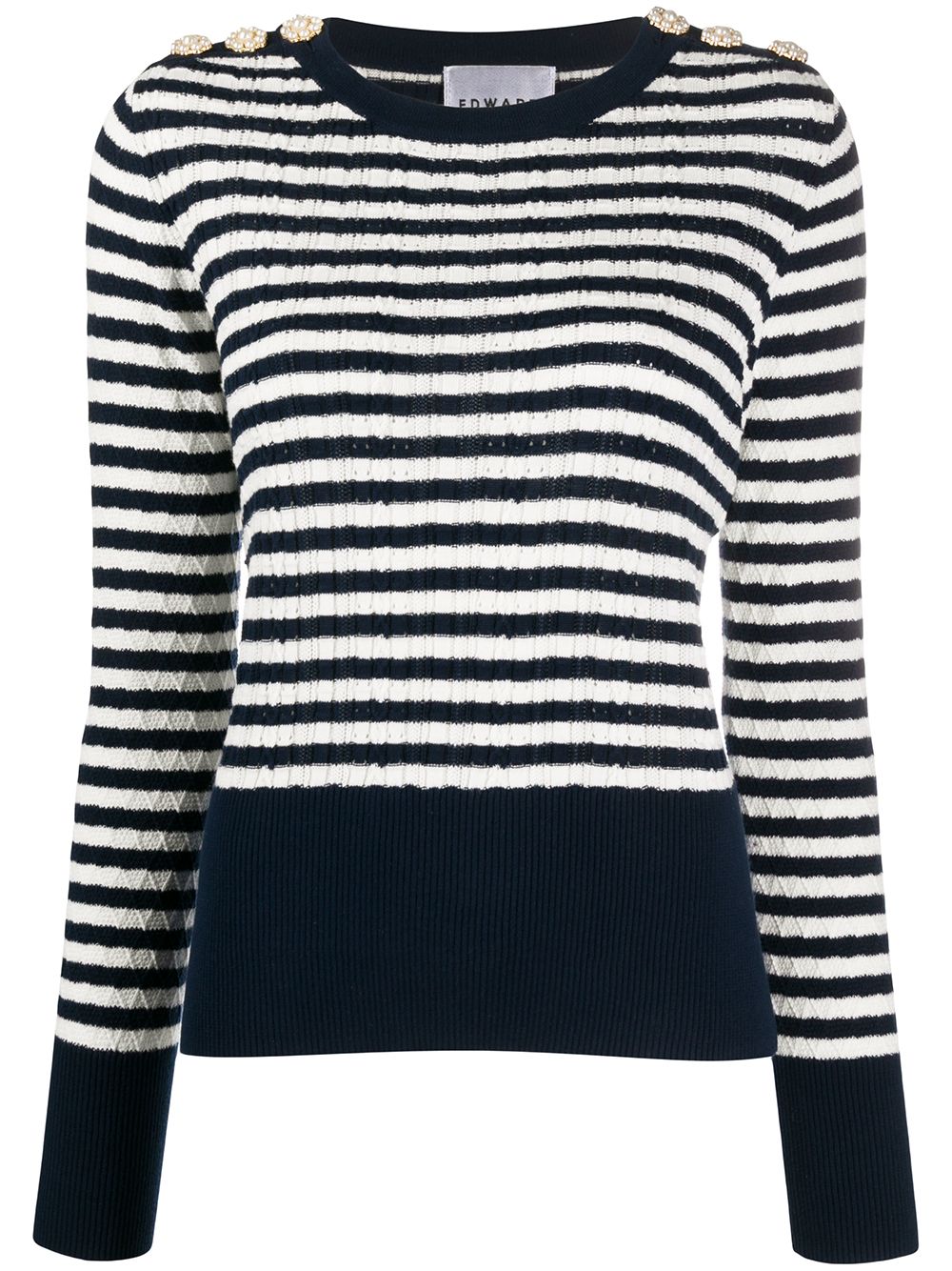 фото Edward achour paris knitted striped pattern top