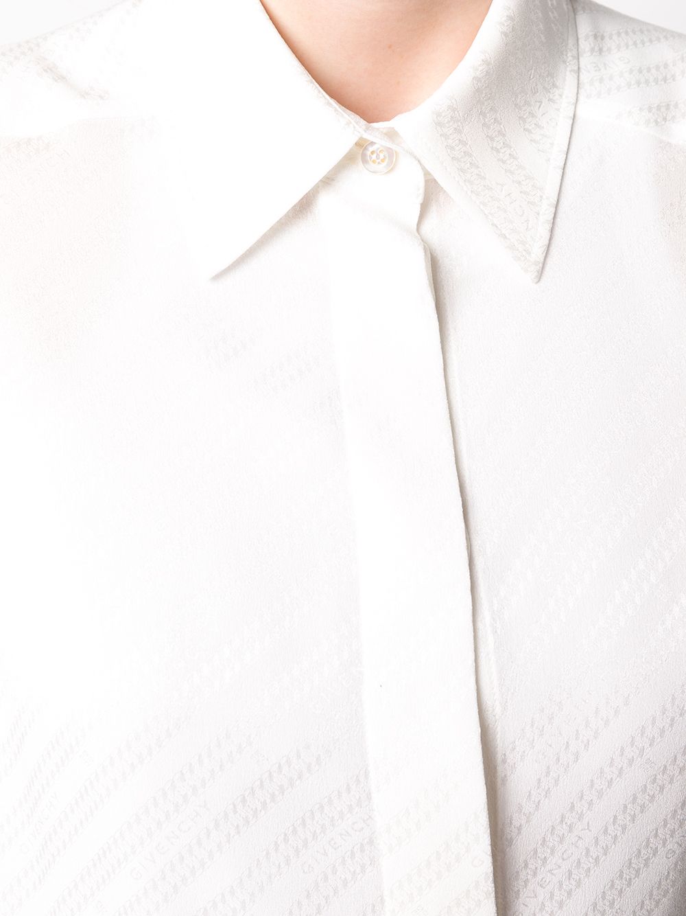 фото Givenchy жаккардовая рубашка с цепочным узором