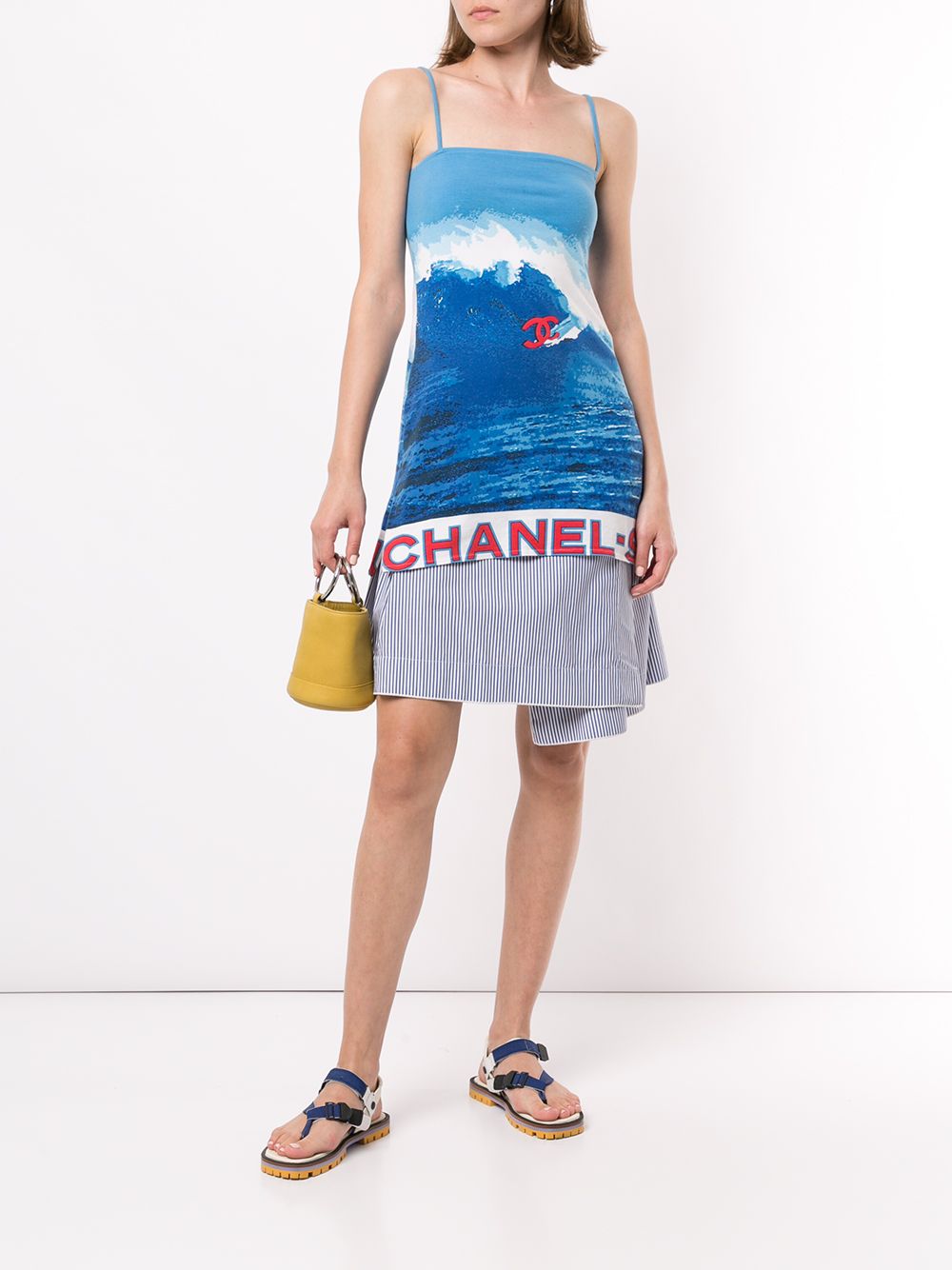 фото Chanel pre-owned платье surf line на бретелях