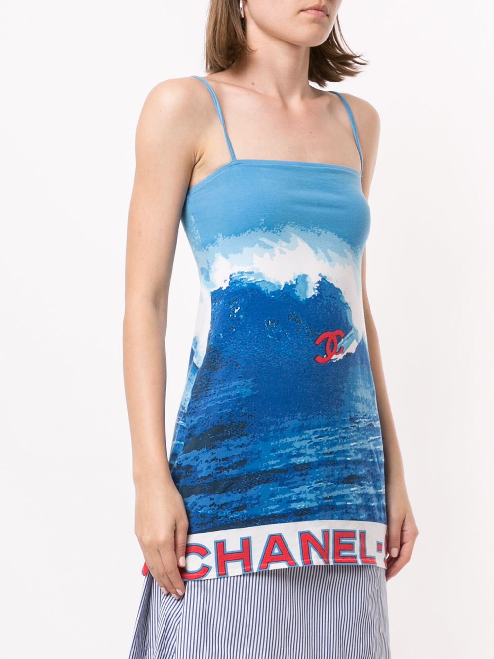 фото Chanel pre-owned платье surf line на бретелях