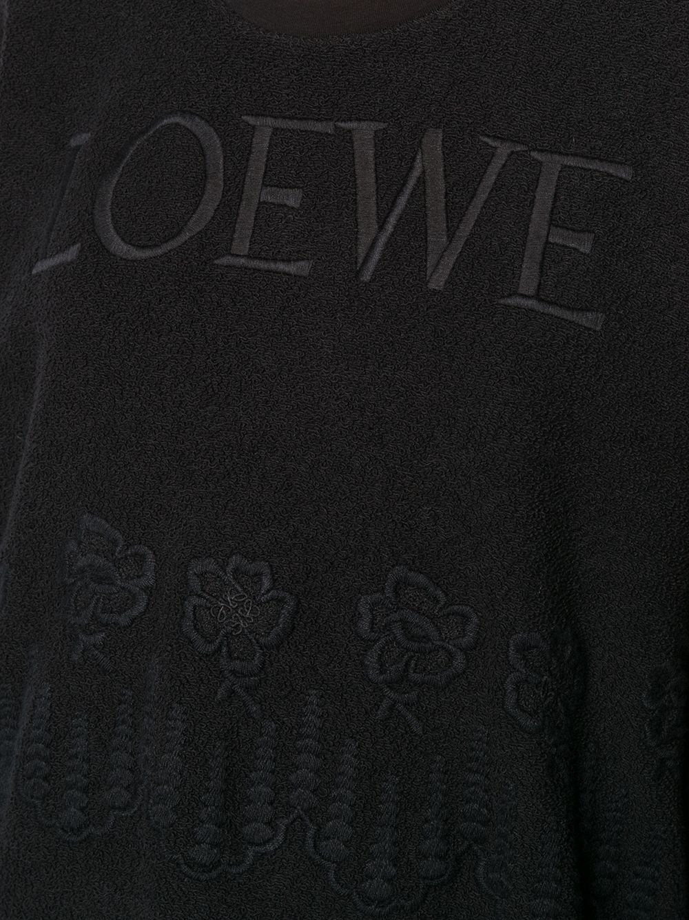 фото Loewe махровая толстовка french с вышитым логотипом