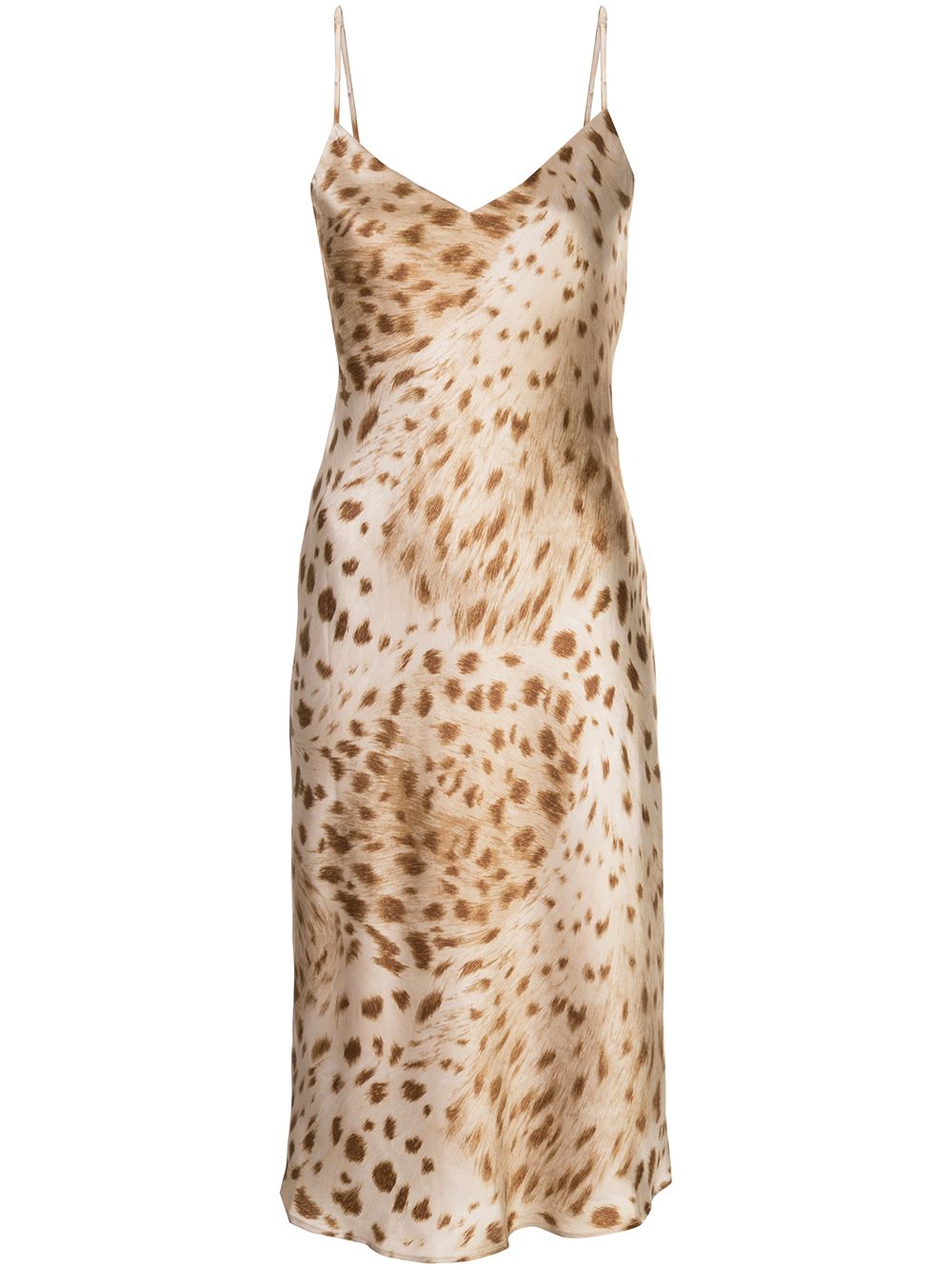 фото L'agence платье-комбинация с леопардовым принтом