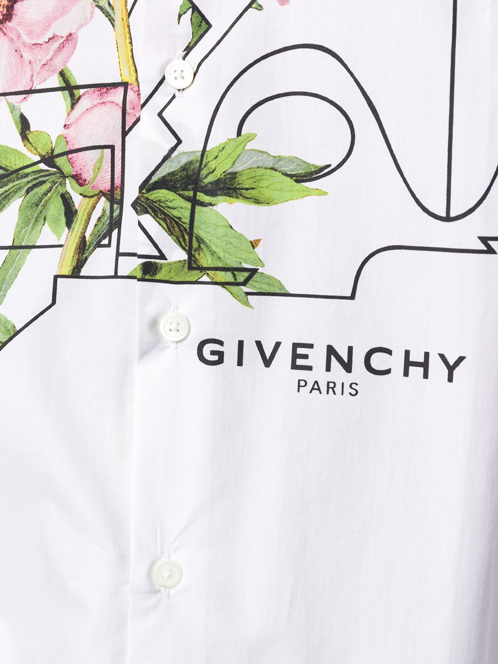 фото Givenchy рубашка с принтом peony