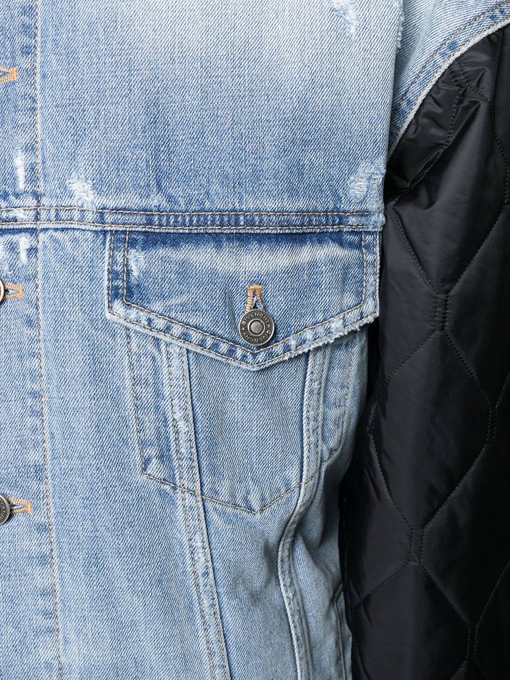 фото Givenchy джинсовая куртка с контрастными рукавами