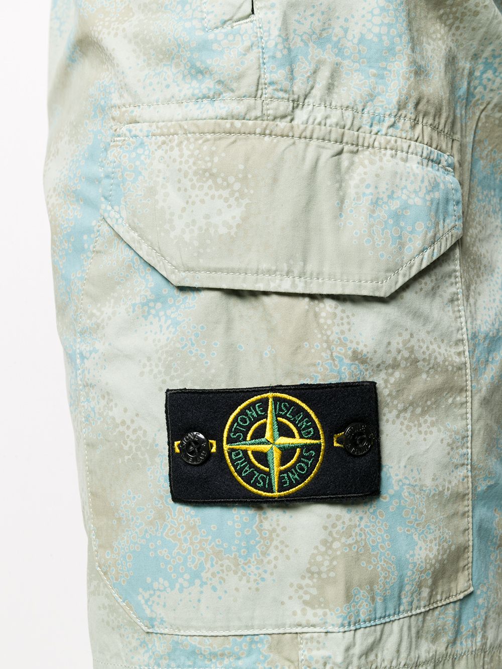 фото Stone island шорты с камуфляжным принтом