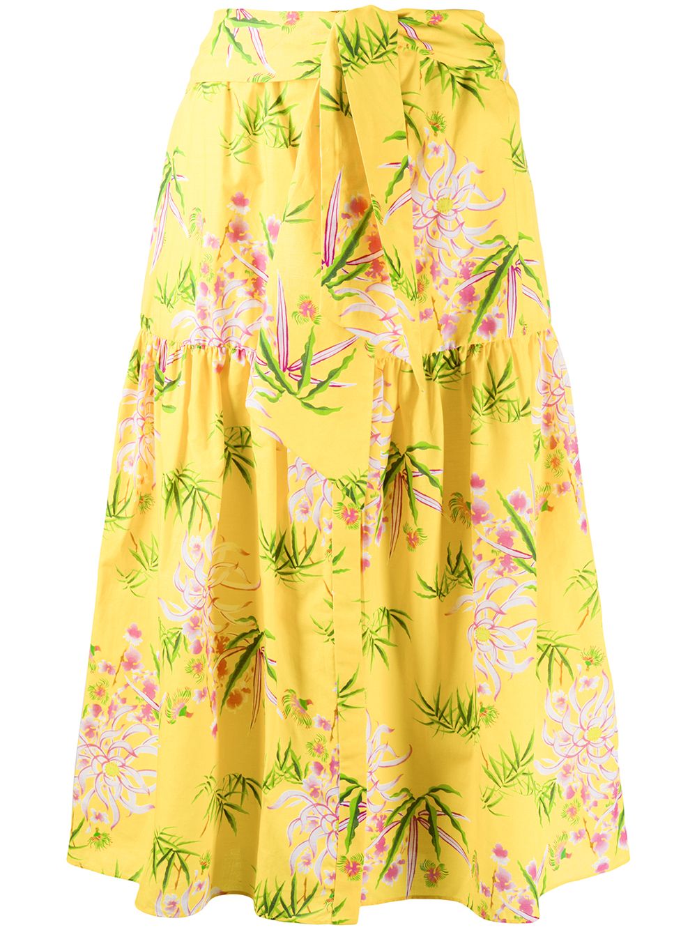 фото Kenzo юбка миди с цветочным принтом