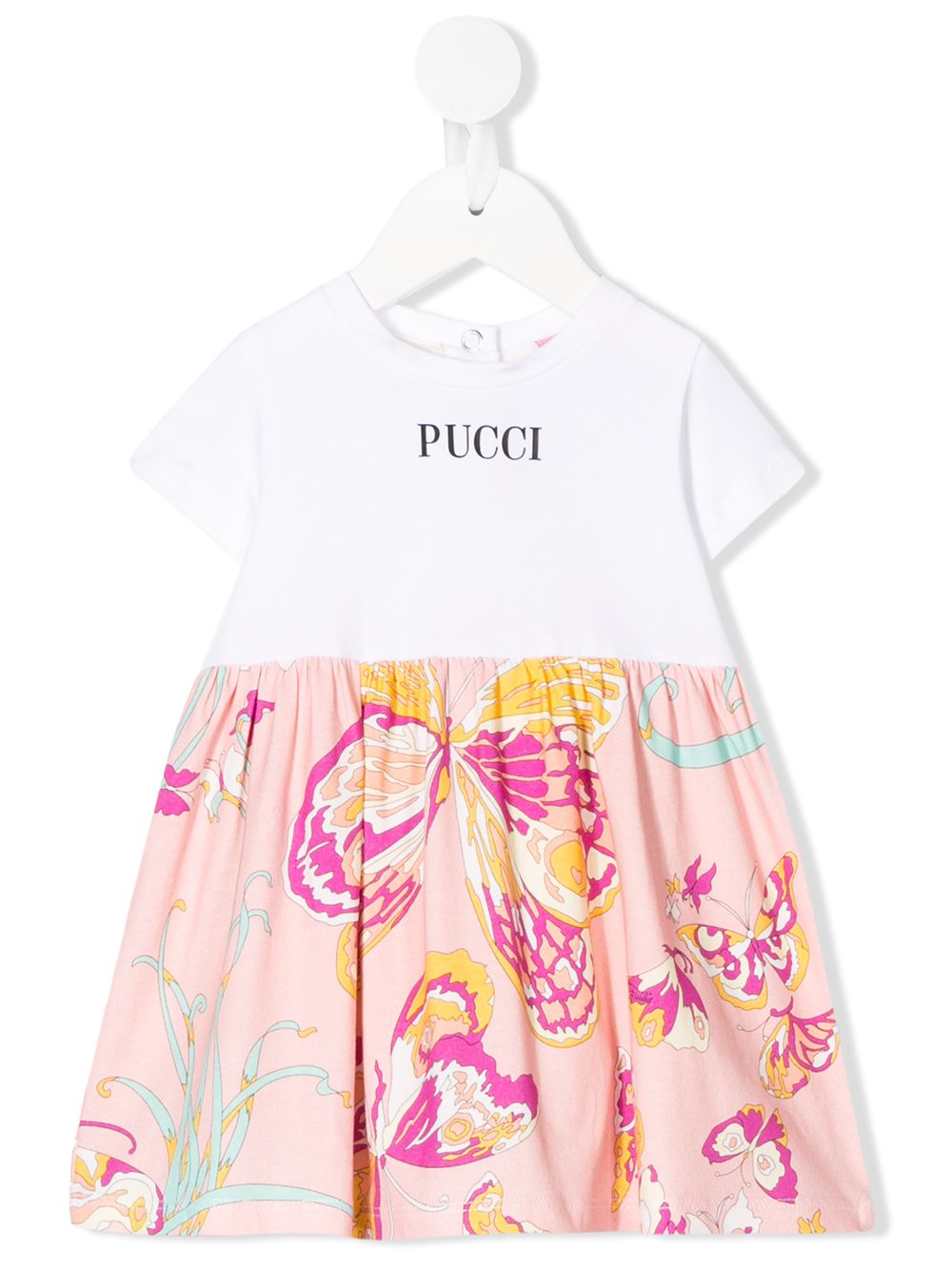 фото Emilio pucci junior платье-футболка с логотипом и принтом