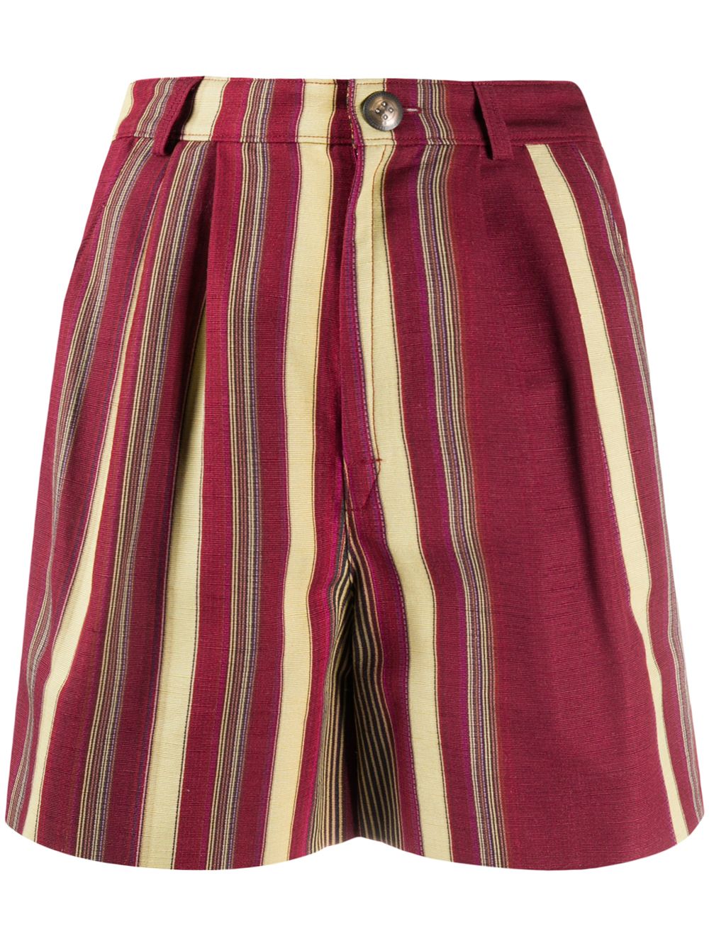 фото Etro полосатые шорты с завышенной талией