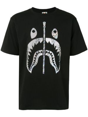 bape shark white t shirt