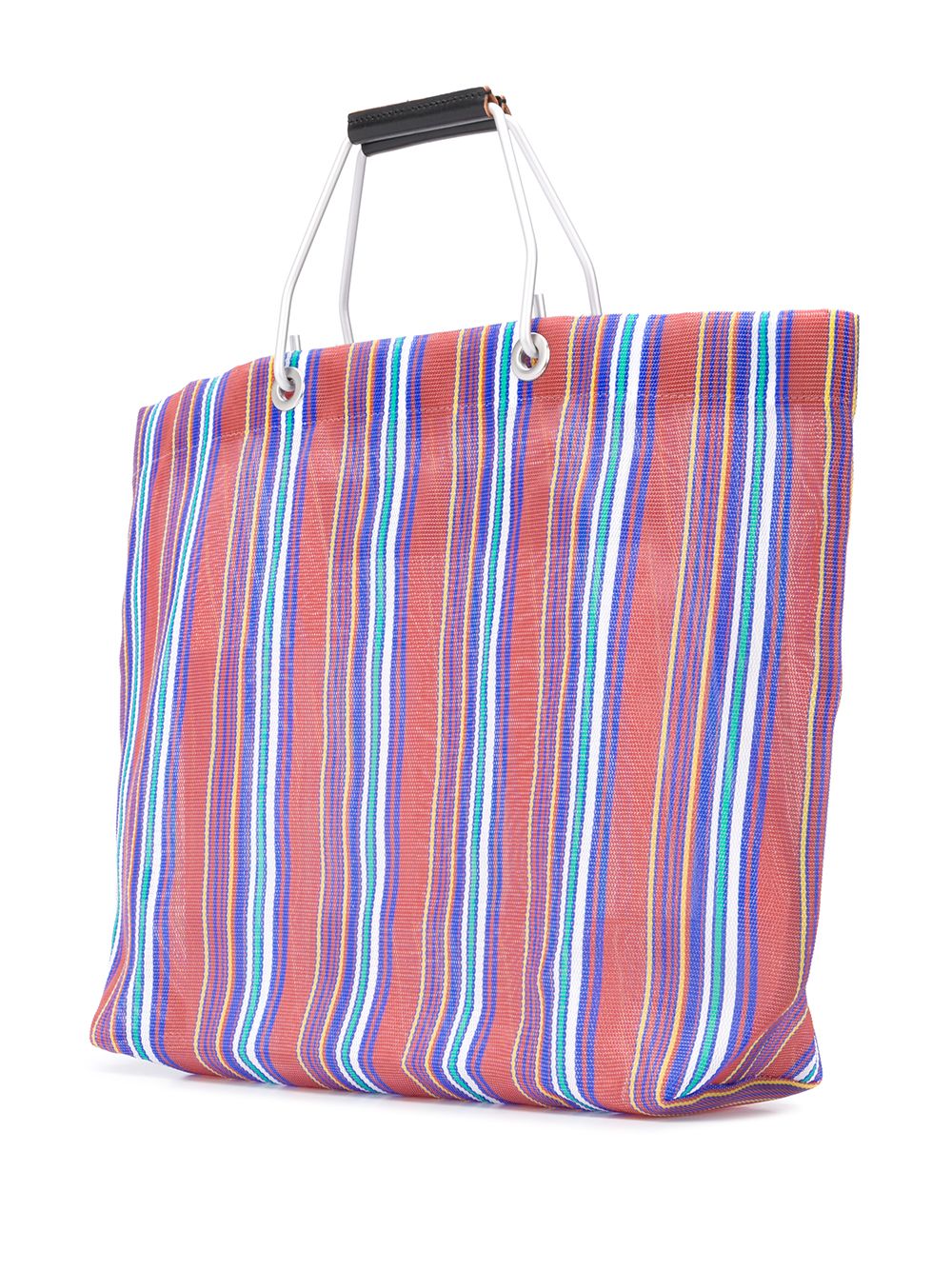 фото Marni market плетеная сумка-тоут в полоску