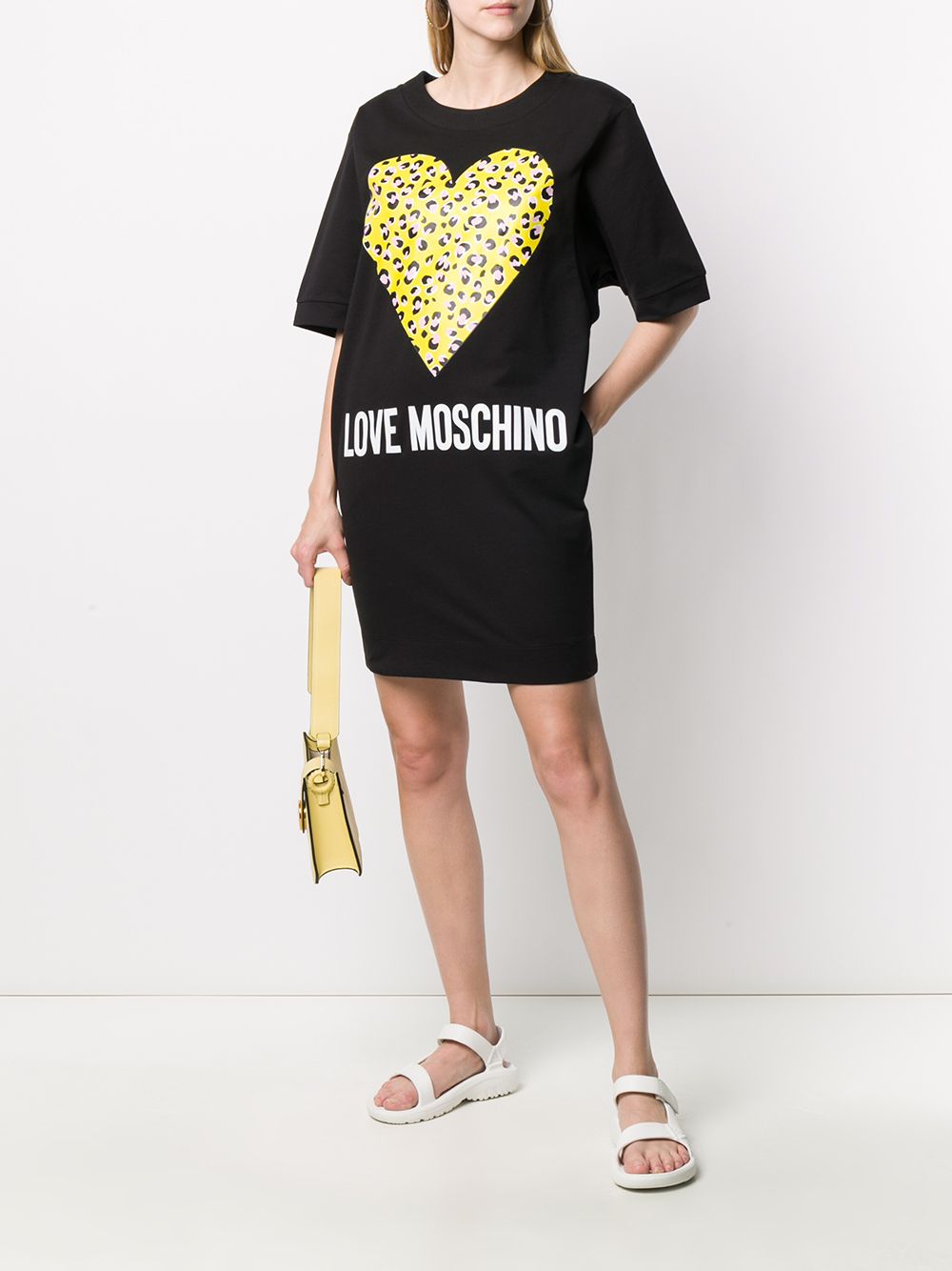 фото Love moschino платье-футболка с логотипом