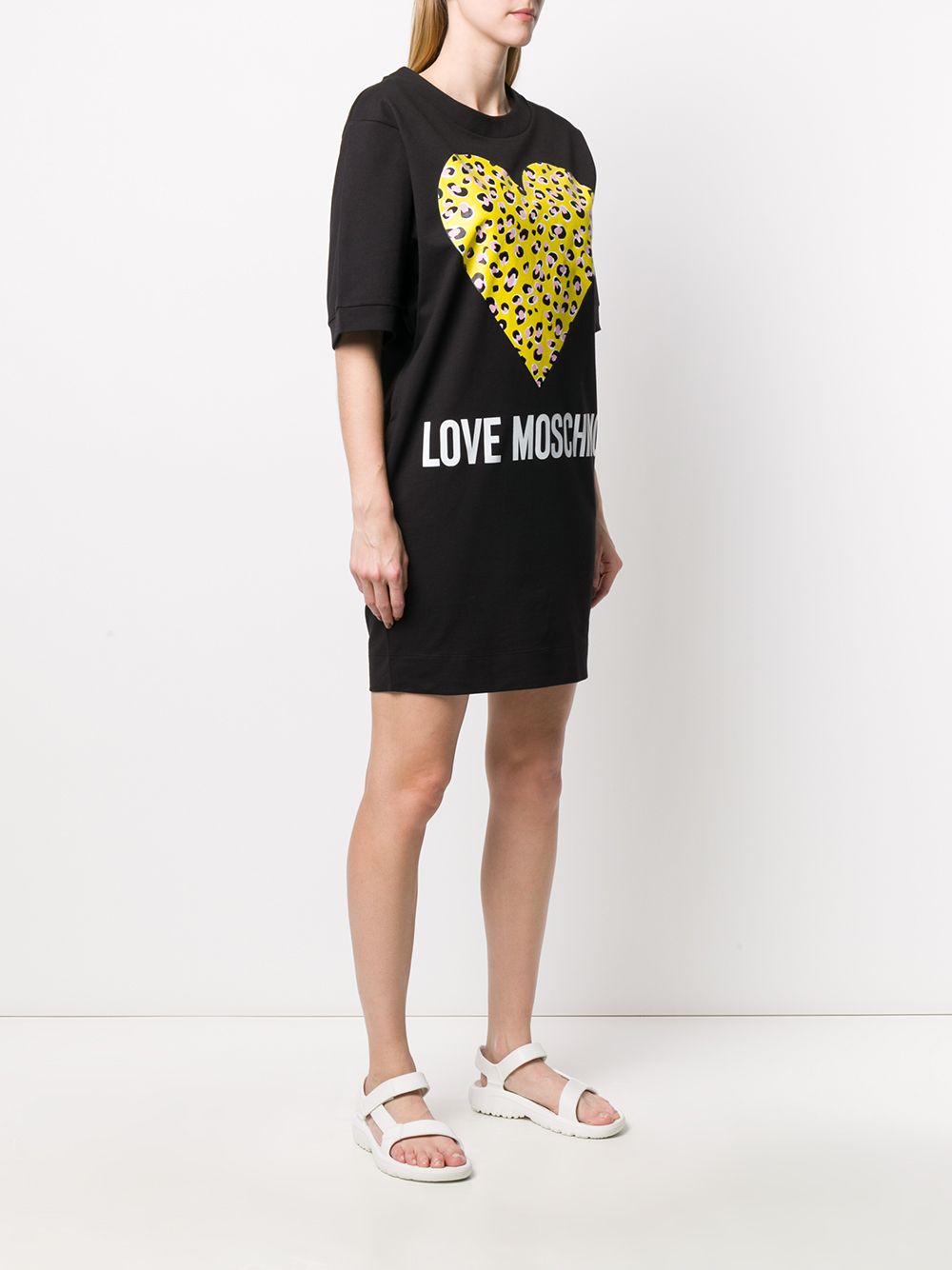 фото Love moschino платье-футболка с логотипом