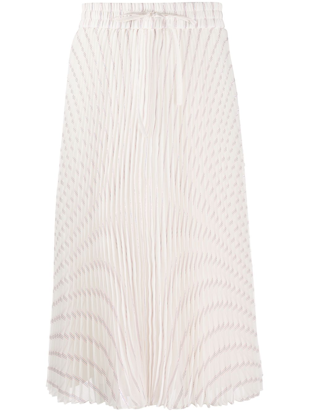 фото Redvalentino плиссированная юбка в полоску с блестками