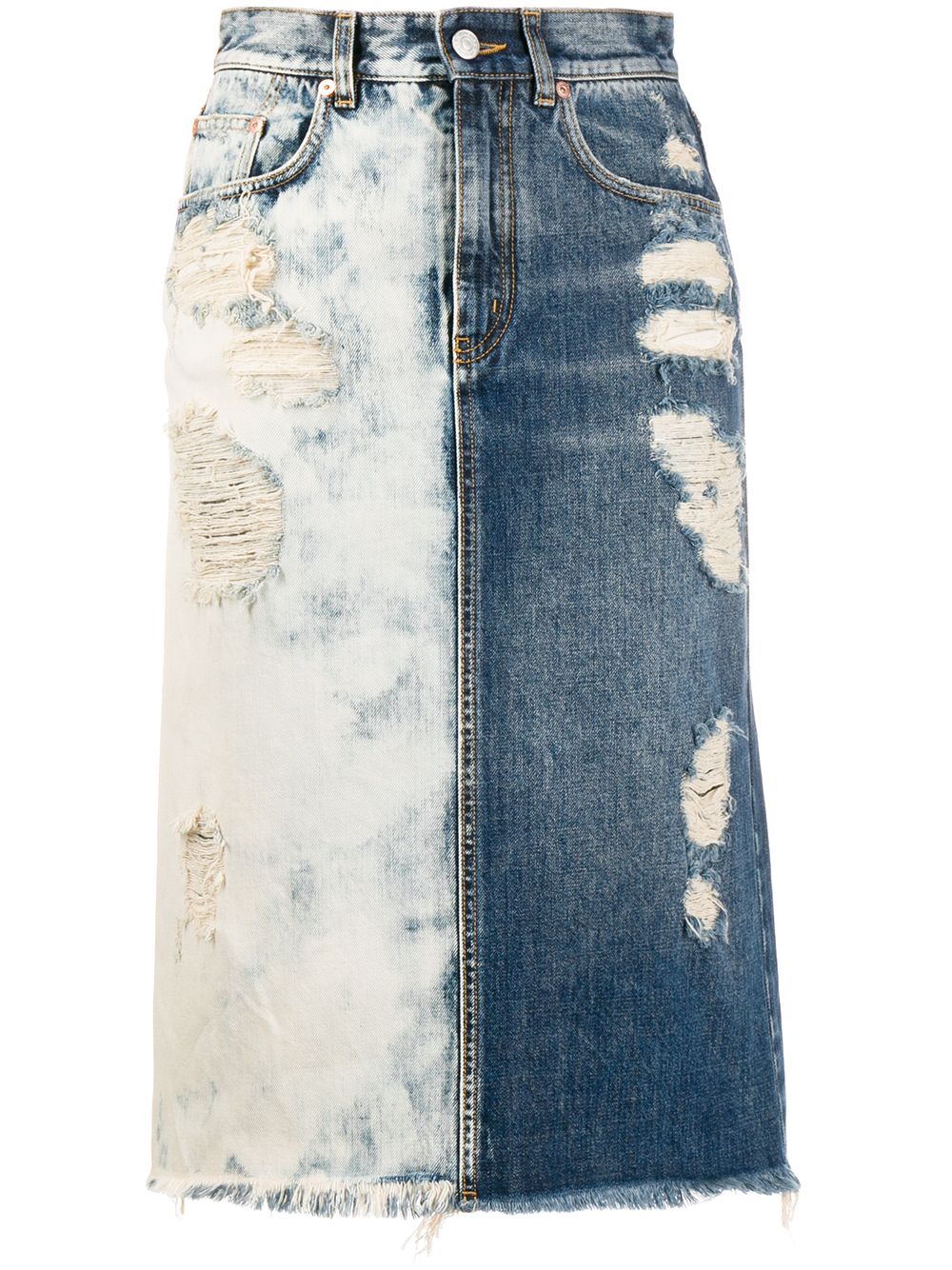 фото Givenchy джинсовая юбка с эффектом потертости