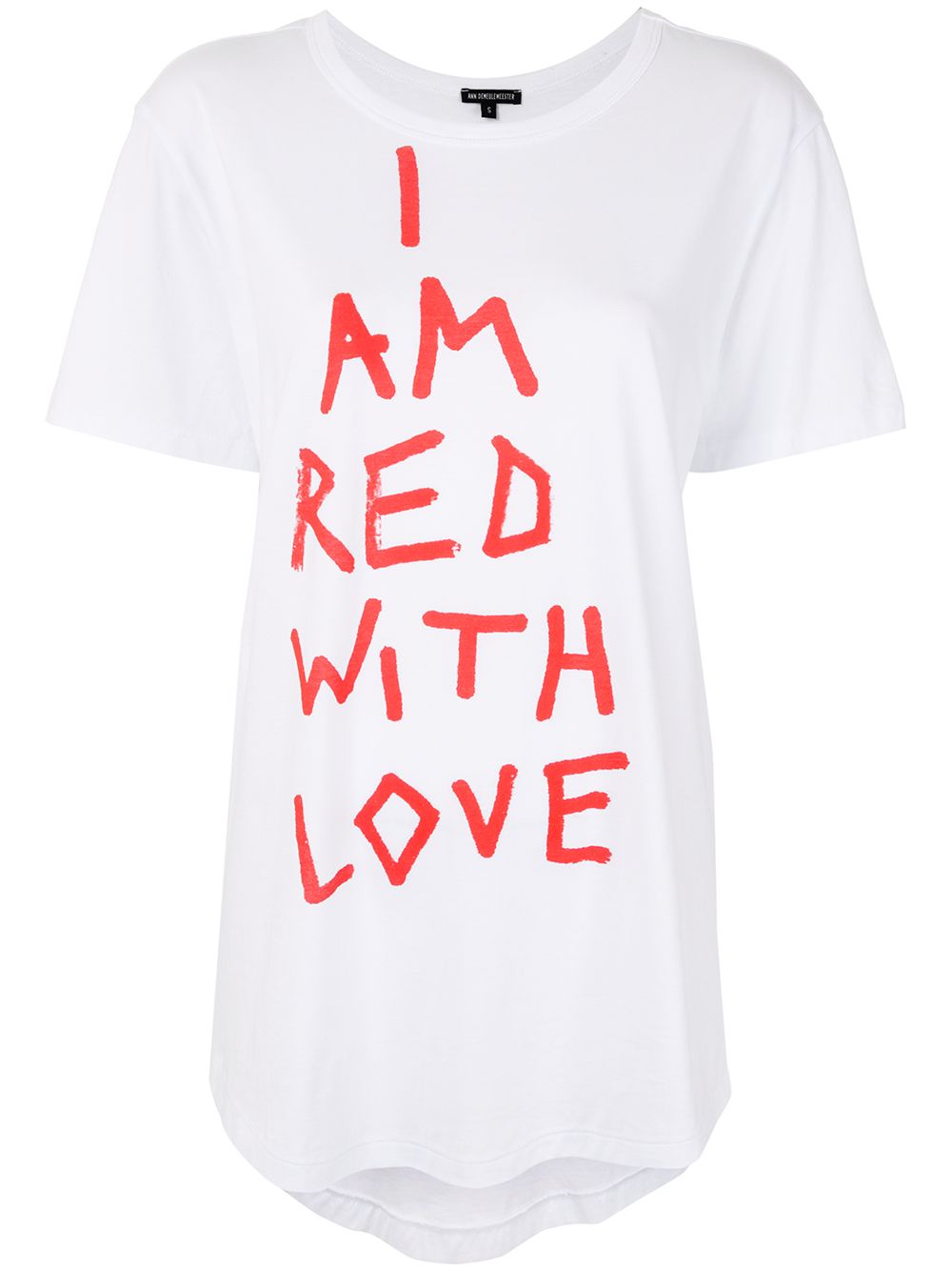 фото Ann demeulemeester футболка red with love