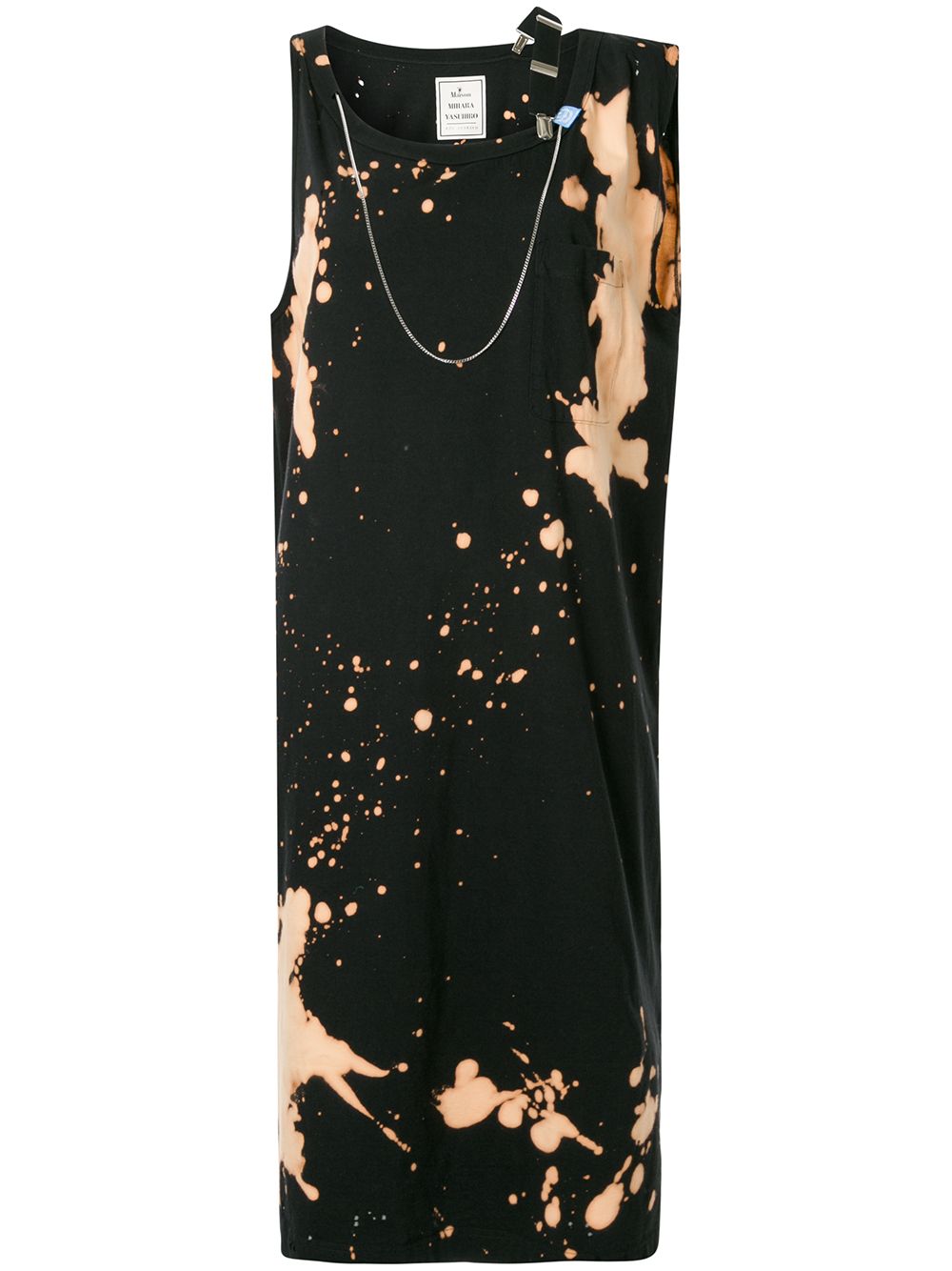 фото Maison mihara yasuhiro платье с ремешком и эффектом разбрызганной краски