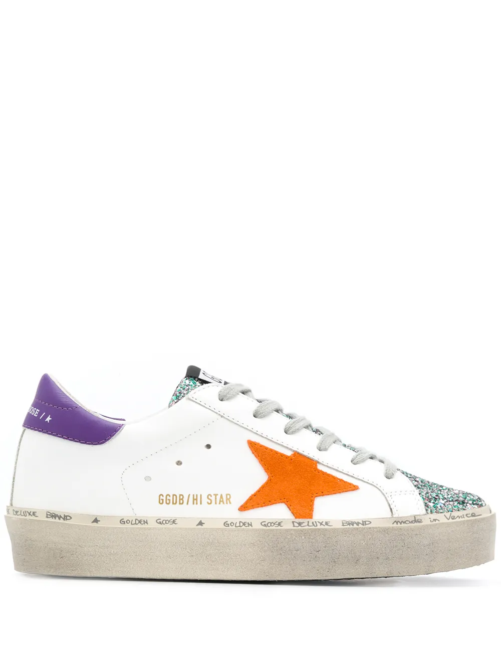 фото Golden goose кроссовки hi-star с эффектом потертости