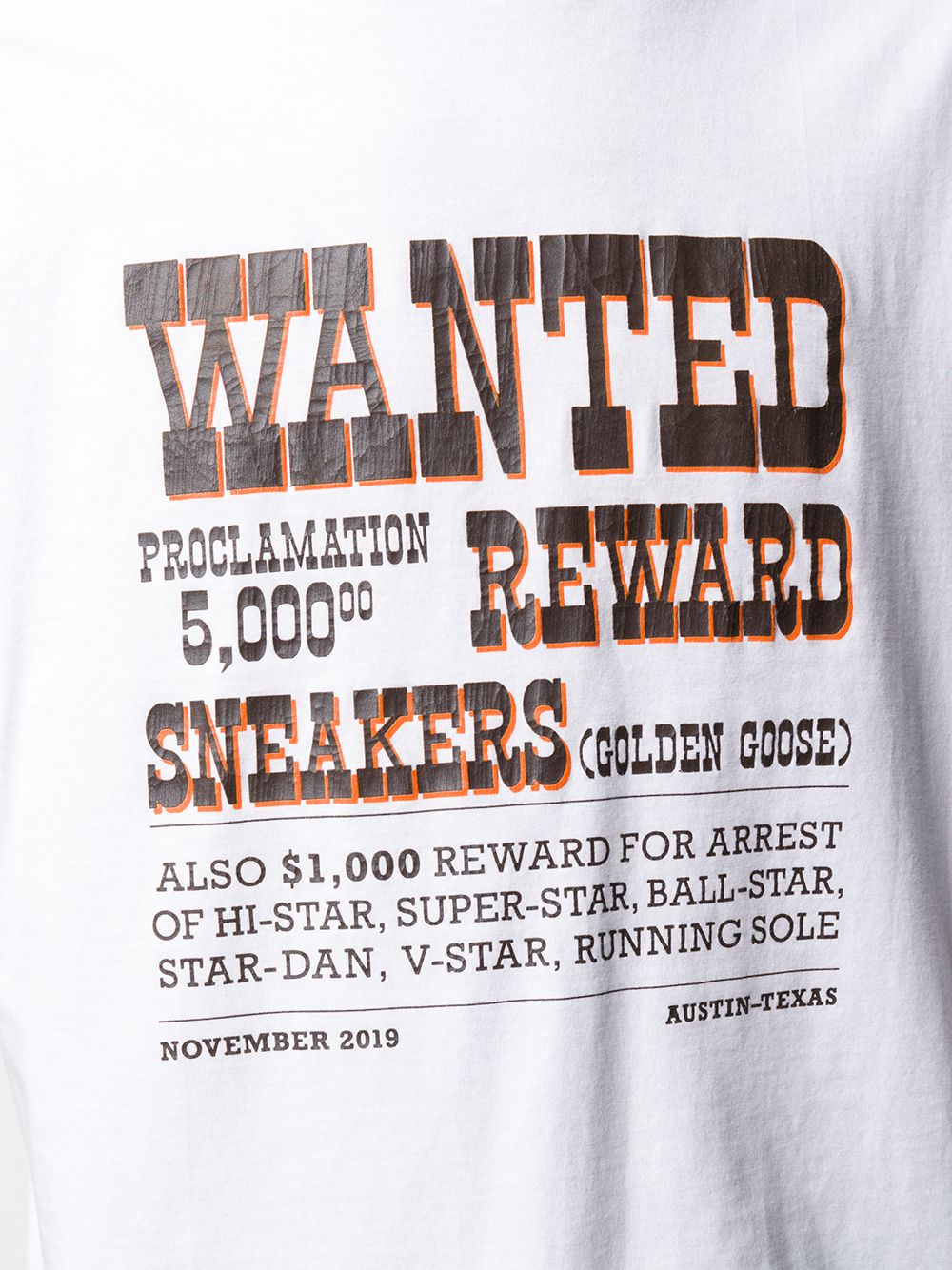 фото Golden goose футболка с принтом wanted