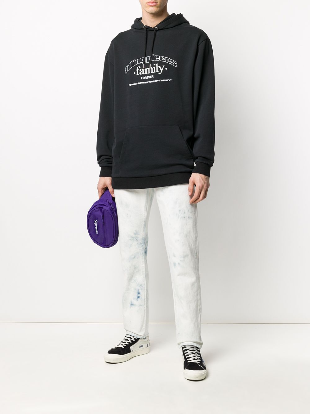 фото Filling pieces logo print drawstring hoodie