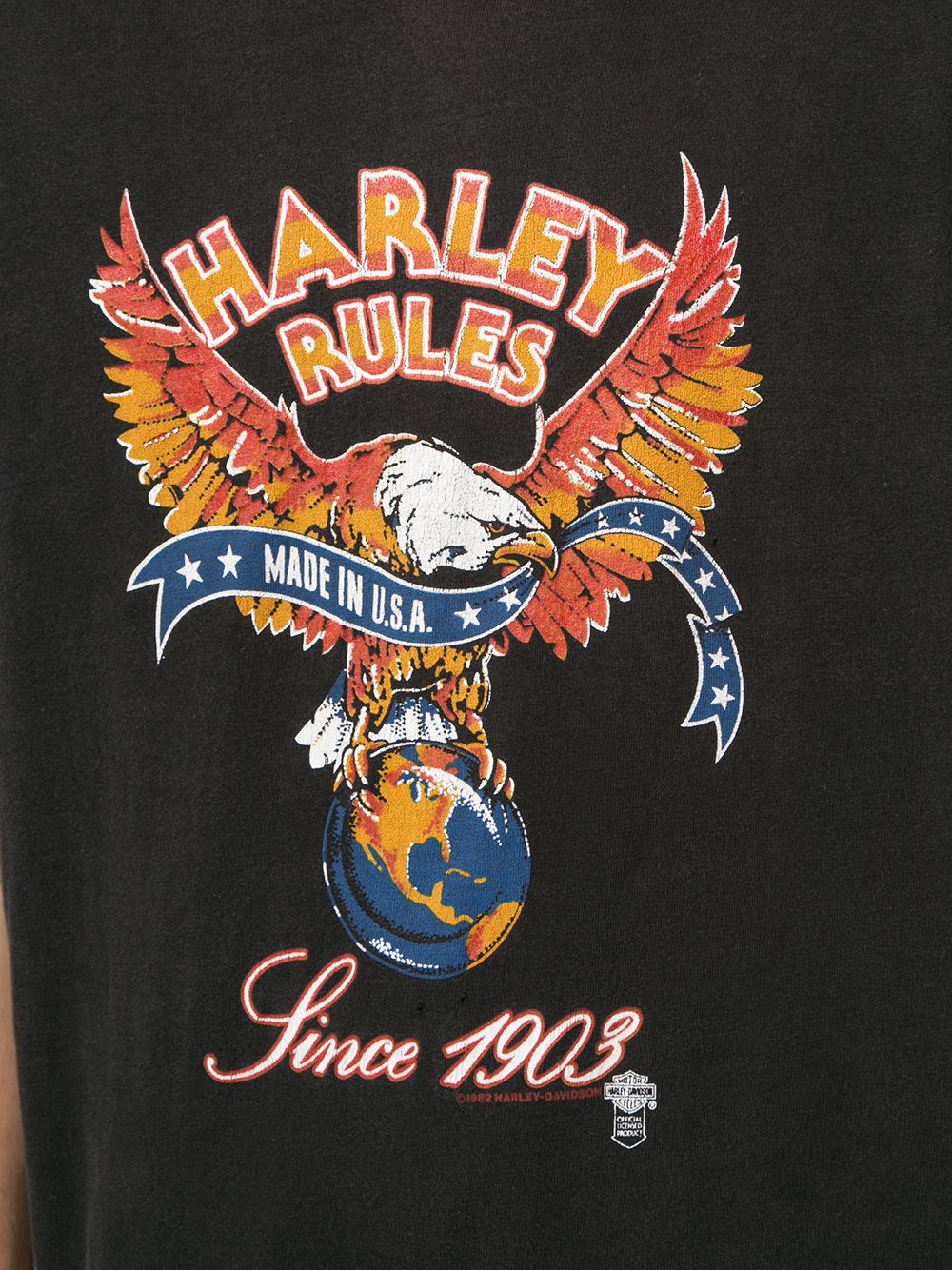 фото Fake alpha vintage harley davidson print t-shirt