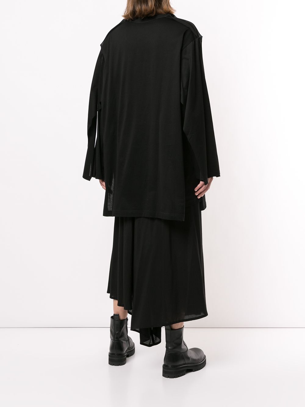 фото Yohji yamamoto топ оверсайз с длинными рукавами