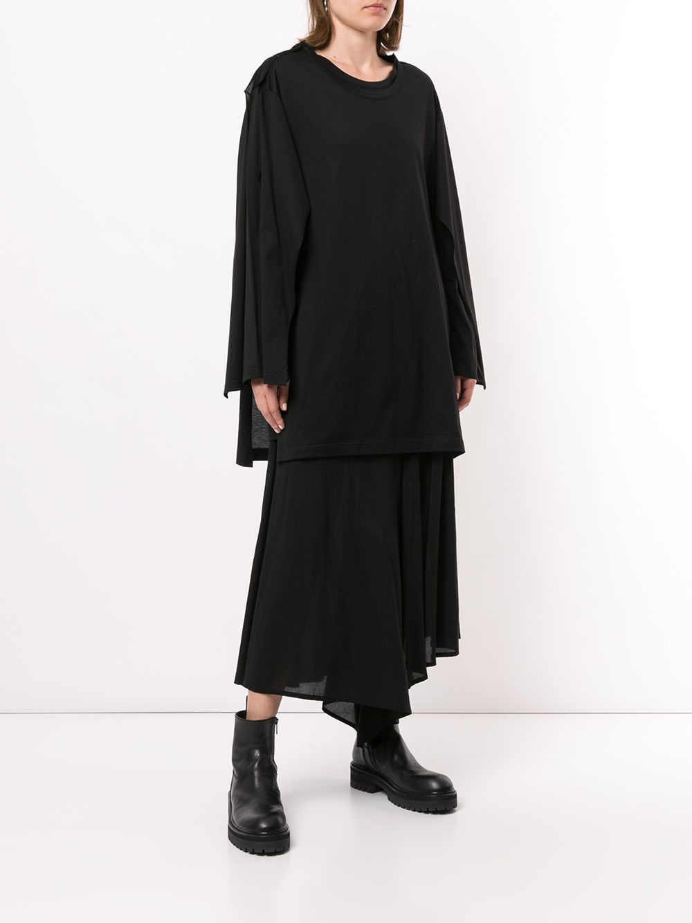 фото Yohji yamamoto топ оверсайз с длинными рукавами