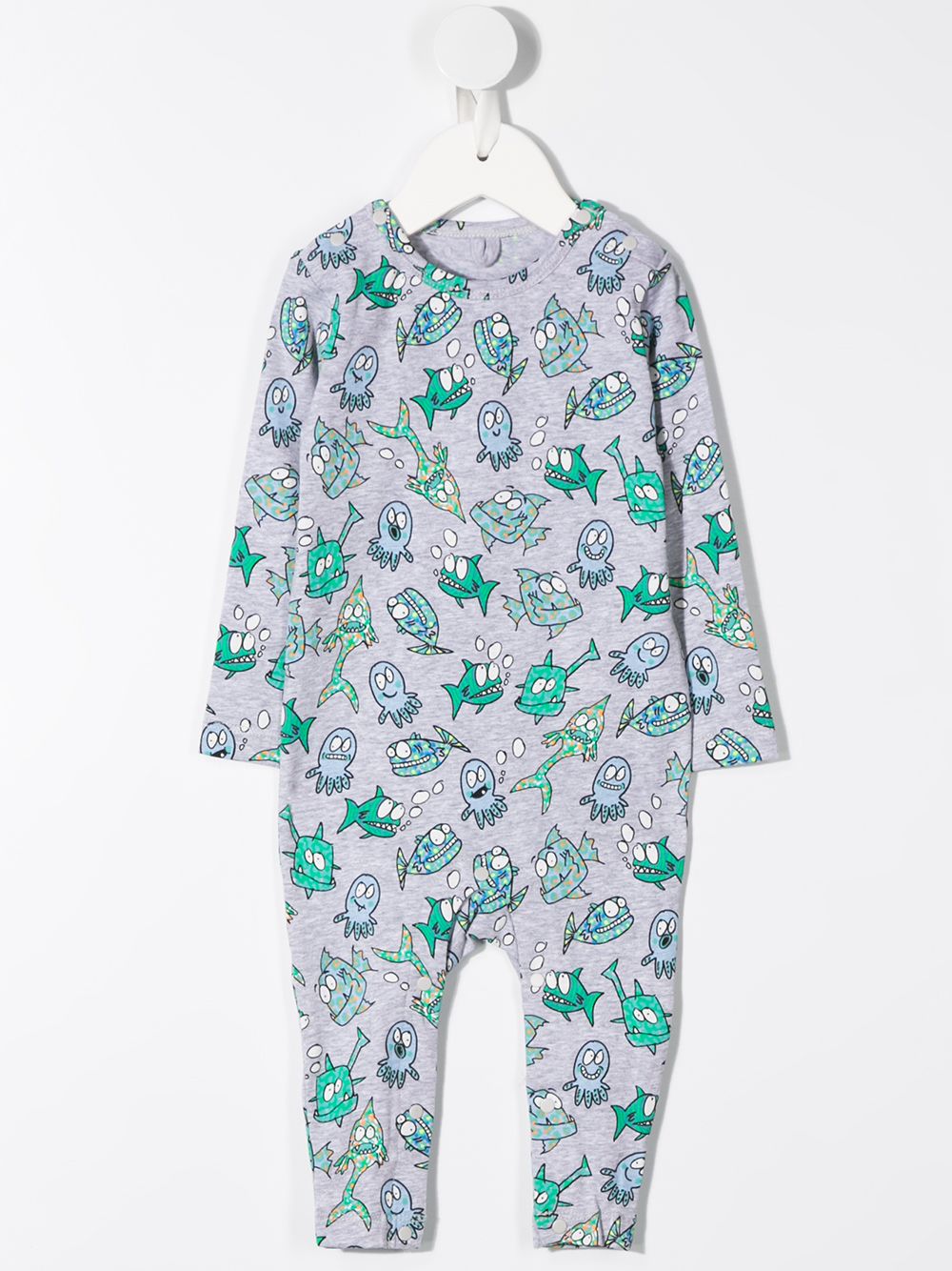 фото Stella mccartney kids комплект из комбинезона и нагрудника с принтом happy fish