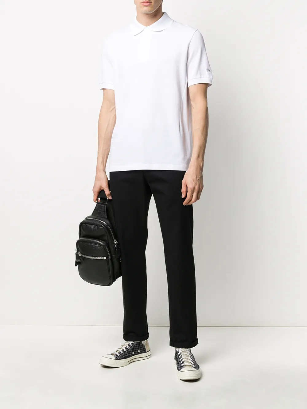 фото Raf simons x fred perry embroidered logo polo shirt