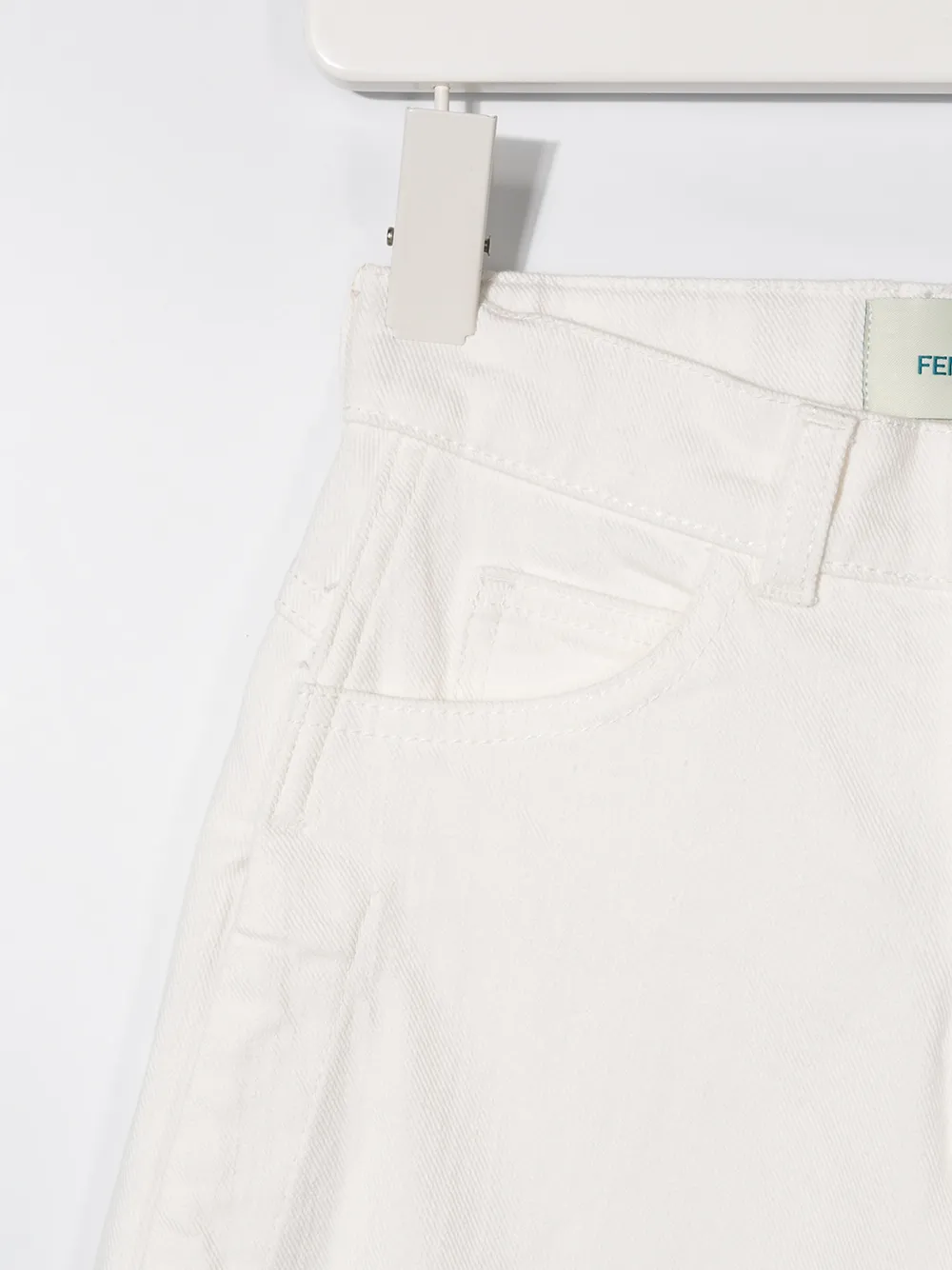 фото Fendi kids snap fastening wide leg jeans