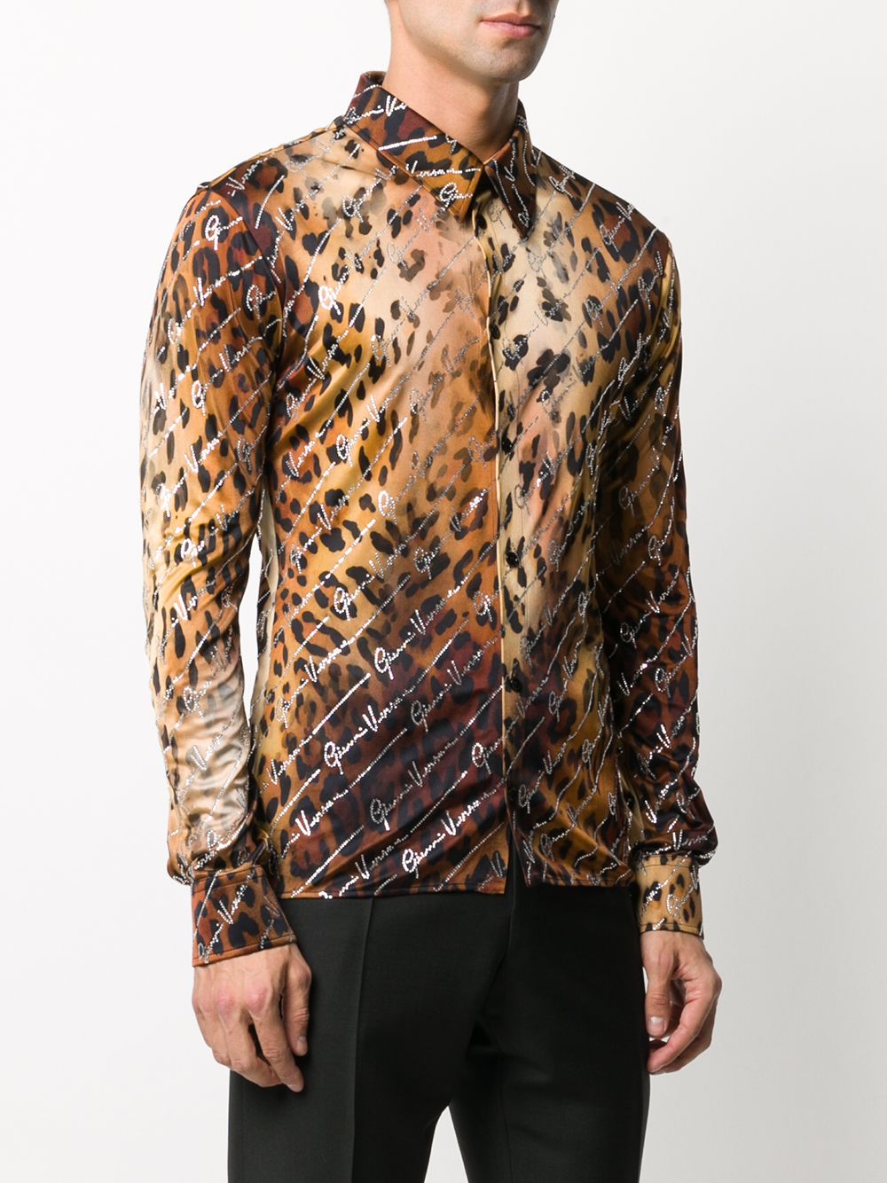 фото Versace рубашка с принтом pop animalier