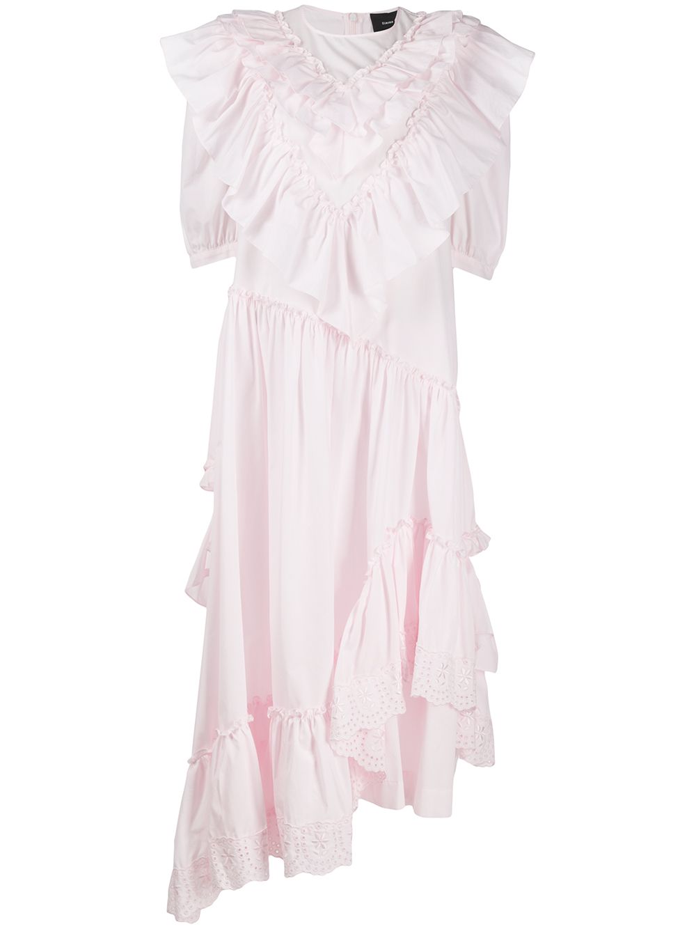 фото Simone rocha ruffled asymmetric hem dress