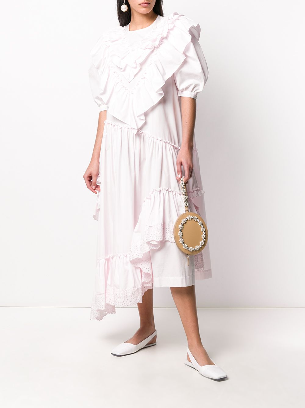 фото Simone rocha ruffled asymmetric hem dress