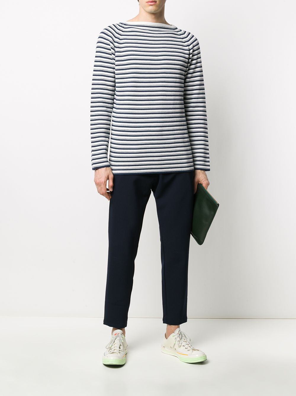 фото Alanui striped ribbed knit jumper