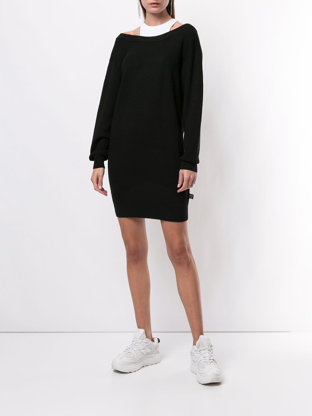 фото T by alexander wang трикотажное платье с открытыми плечами