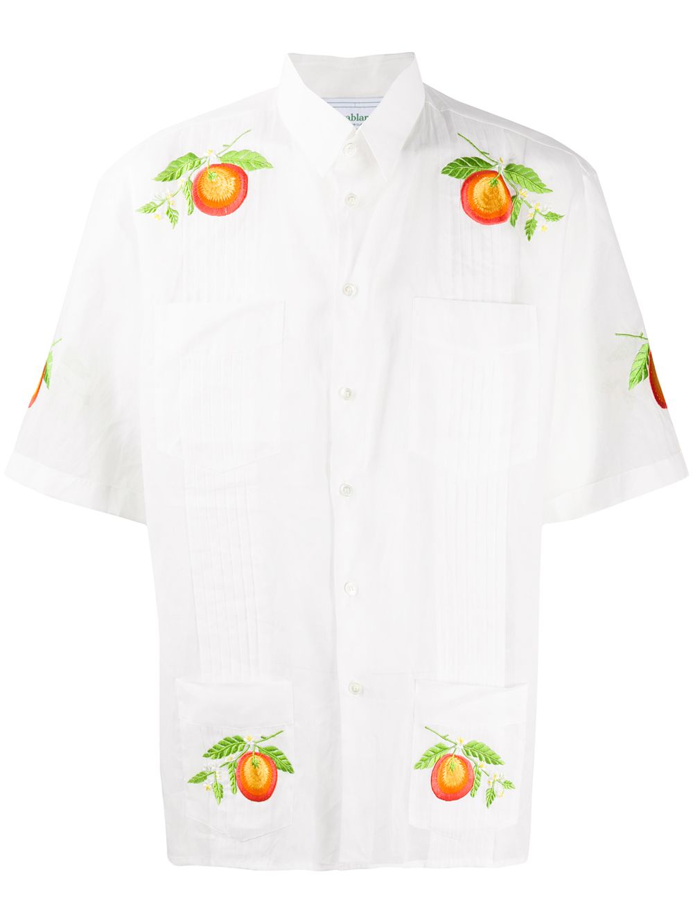 фото Casablanca рубашка с плиссировкой и вышивкой