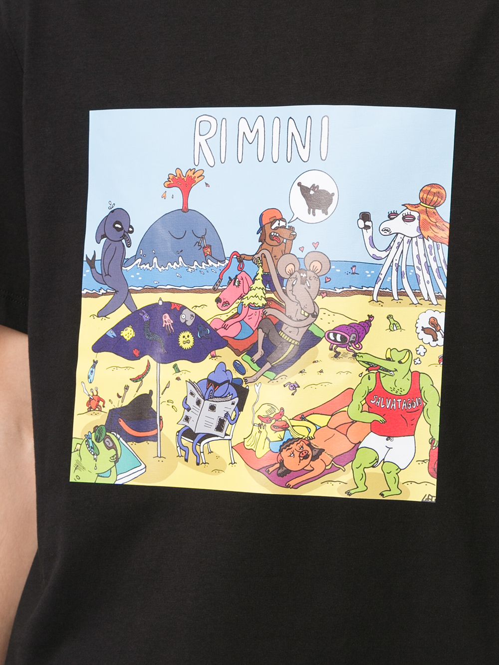 фото Msgm футболка с принтом rimini cartoon