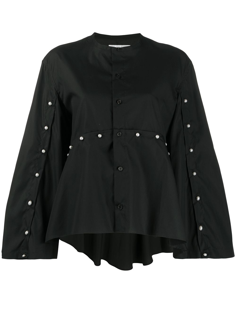 фото Comme des garçons noir kei ninomiya блузка с искусственным жемчугом
