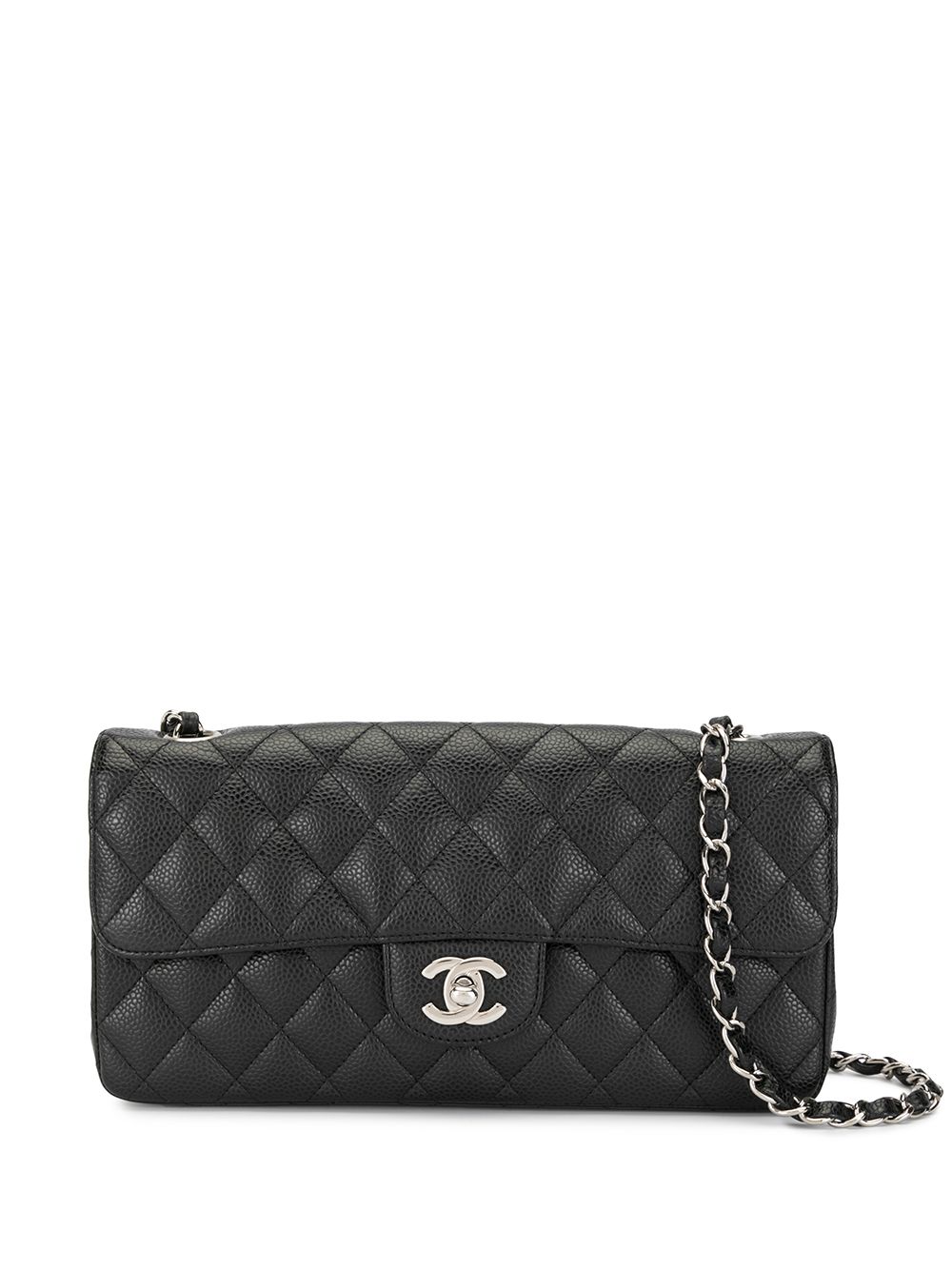 фото Chanel pre-owned стеганая сумка на плечо с логотипом сс