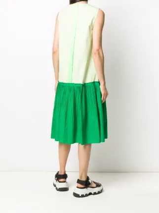 sleeveless flared midi dress展示图