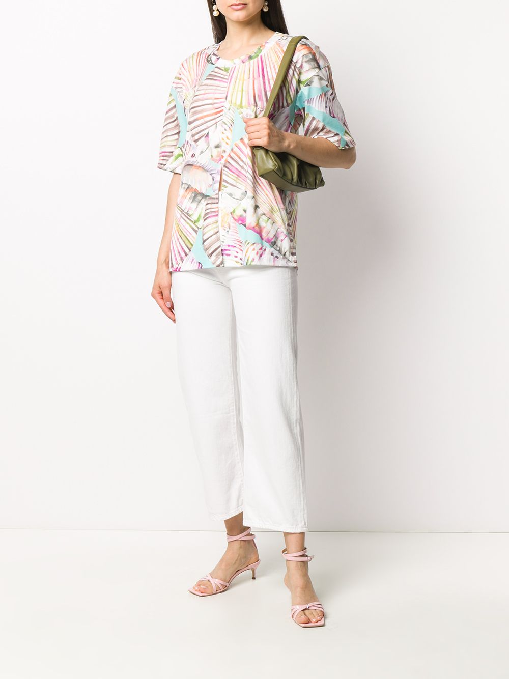 фото Blumarine tropical print t-shirt