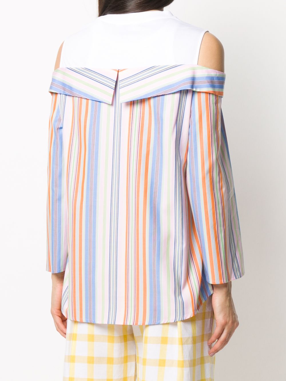 фото Sjyp striped asymmetric blouse