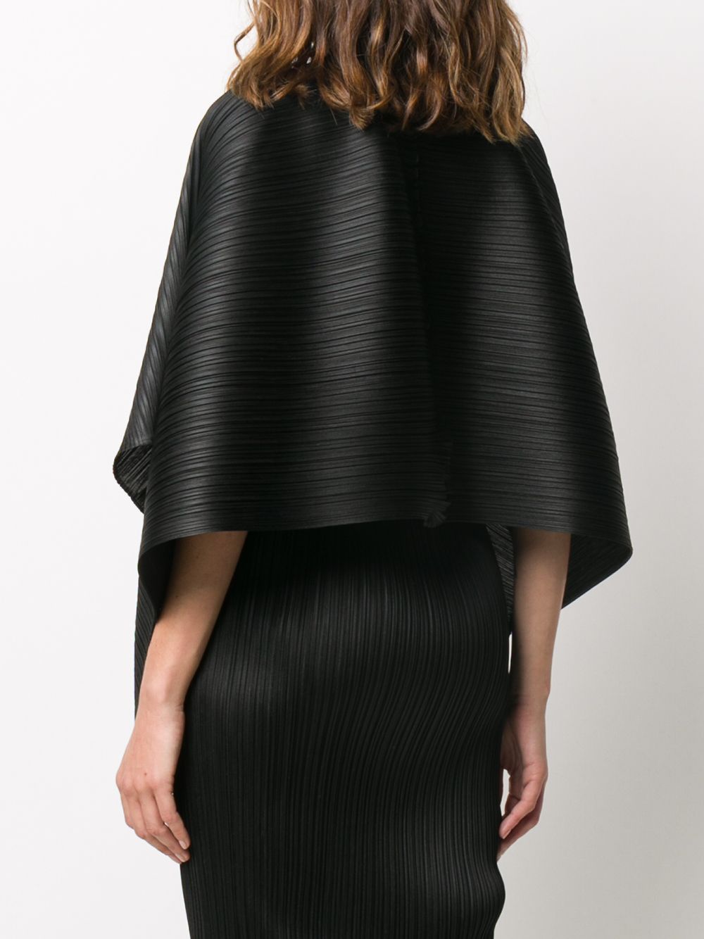 фото Pleats please issey miyake плиссированный жакет-кейп