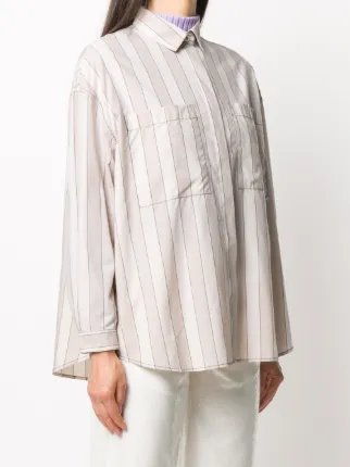 striped oversized shirt展示图